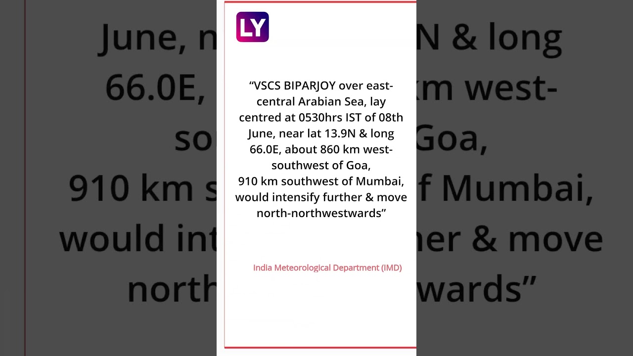 Cyclone Biparjoy Tracker: IMD Says Very Severe Cyclonic Storm To Intensify In Next 36 Hours