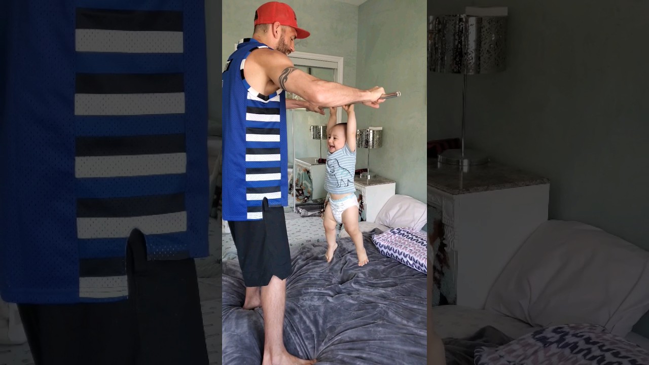 Baby strength at 1 years old #baby #strength #parents #cute #dad #babystrength #shorts #viral