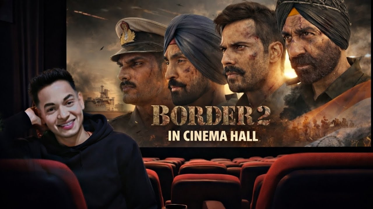 Border 2 movie in hall 🍿❤️...
