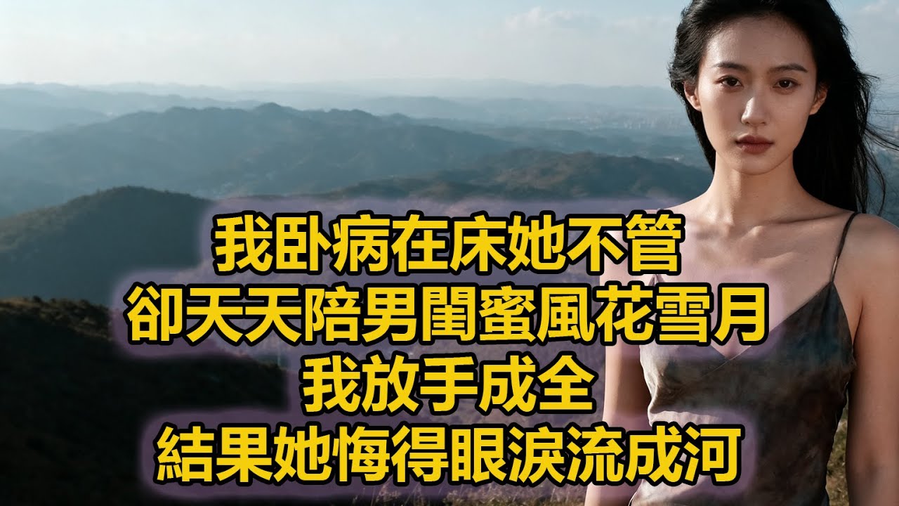 我卧病在床她不管，卻天天陪男閨蜜風花雪月，我放手成全，結果她悔得眼淚流成河