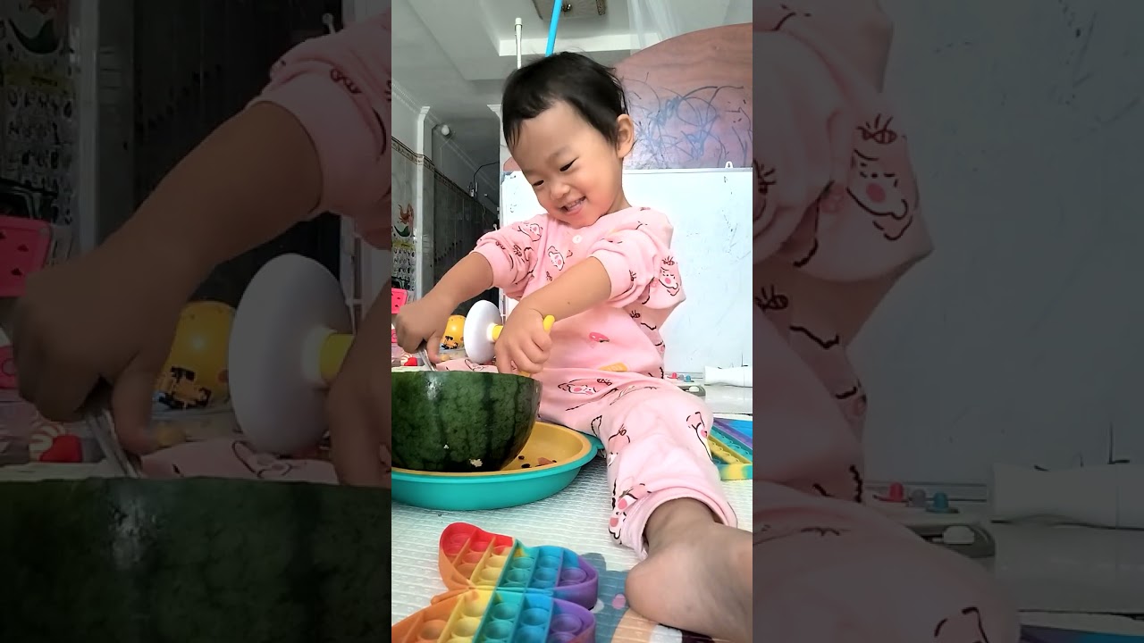 Playing with watermelon 🍉