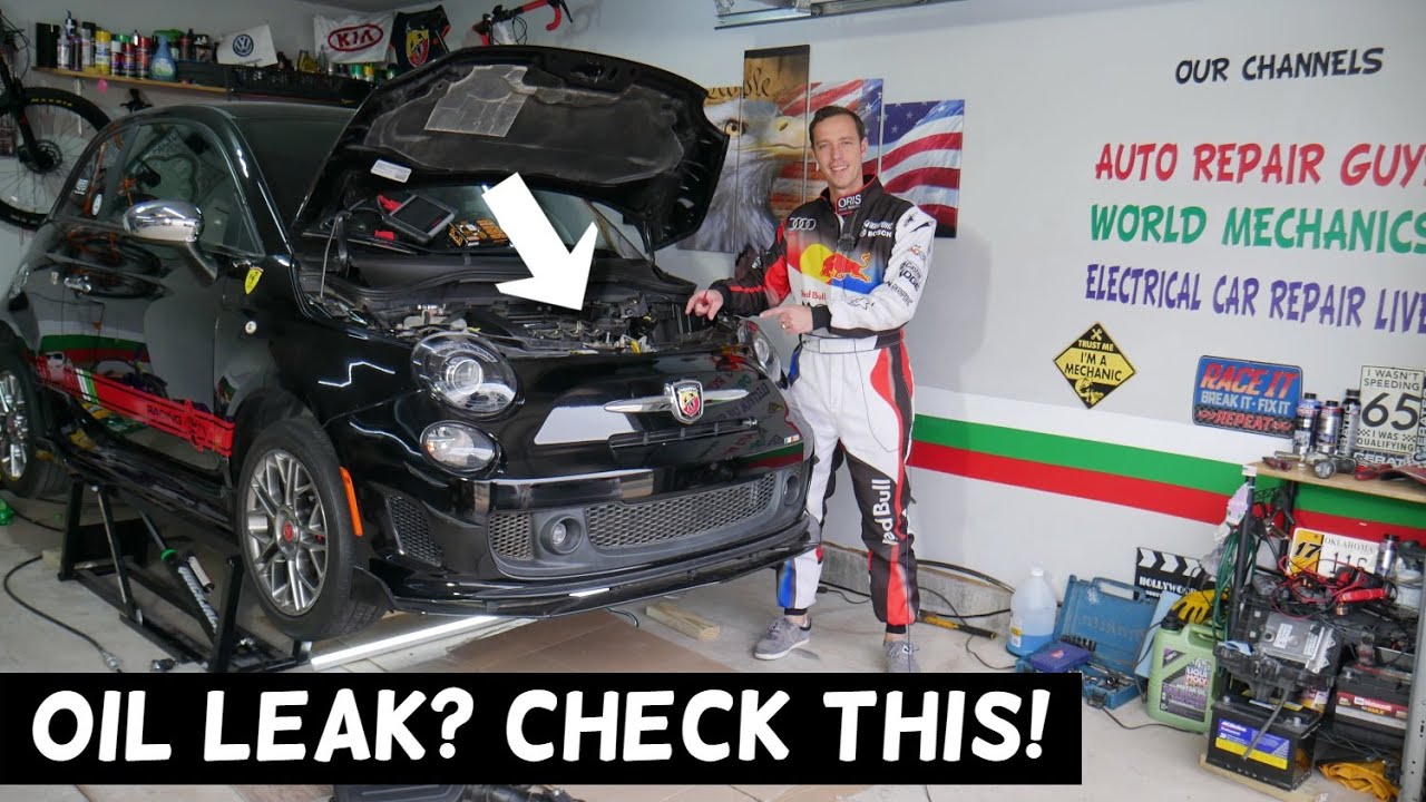 FIAT 500 OIL LEAK, COMMON OIL LEAKS, FIAT 500 ABARTH LEAKING OIL