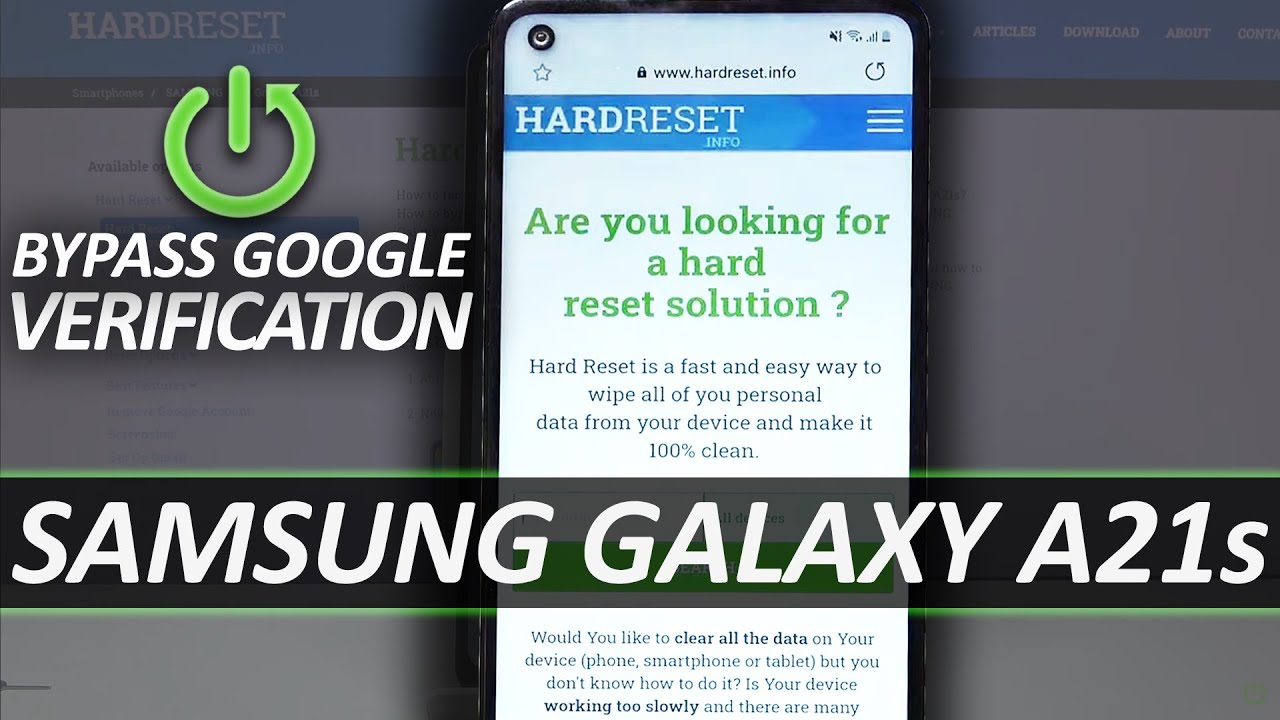 Как обойти FRP на SAMSUNG Galaxy A21s — пропустить проверку Google