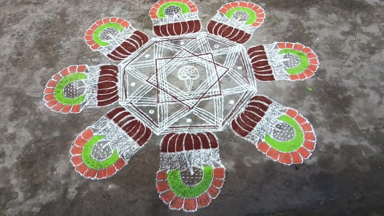 # big, beautiful rangoli kolam design #