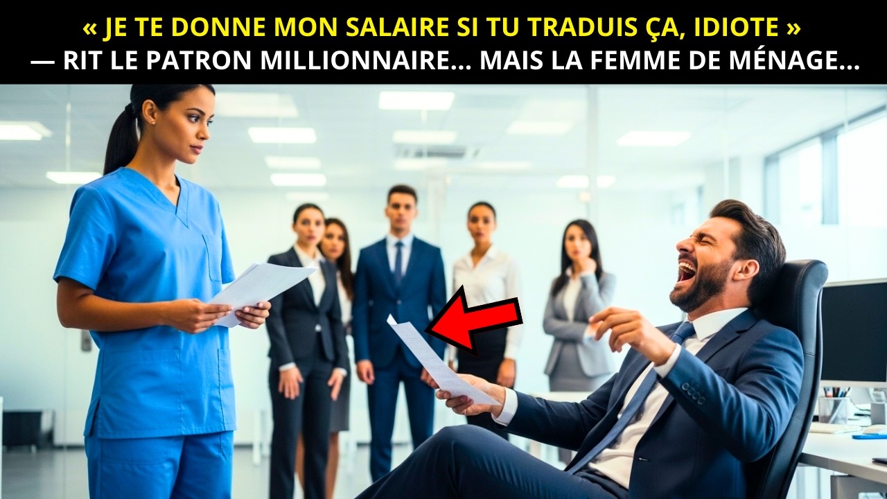 « JE TE DONNE MON SALAIRE SI TU TRADUIS ÇA » — RIT LE PATRON MILLIONNAIRE… MAIS LA FEMME DE MÉNAGE