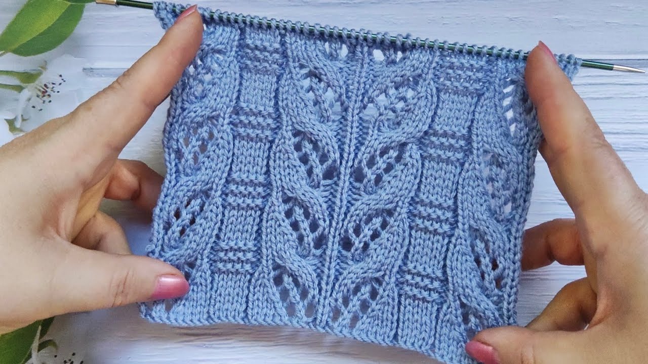 Lace Cable Knit Stitch | Ajour-Zopfmuster stricken | Punto Trecce Traforate| Point Torsades Ajourées