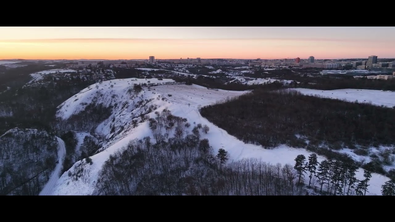 Winter drone montage of Prokop valley in Prague