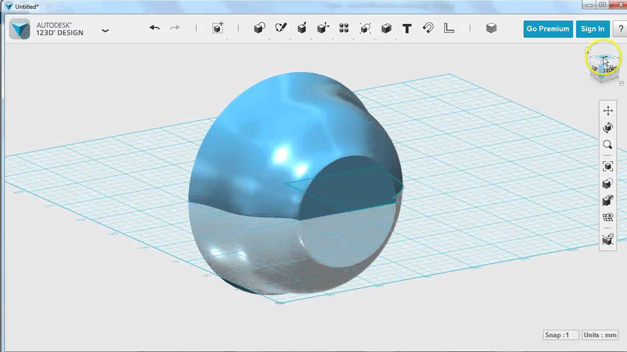 123D Design Tea Cup - Revolve and Sweep