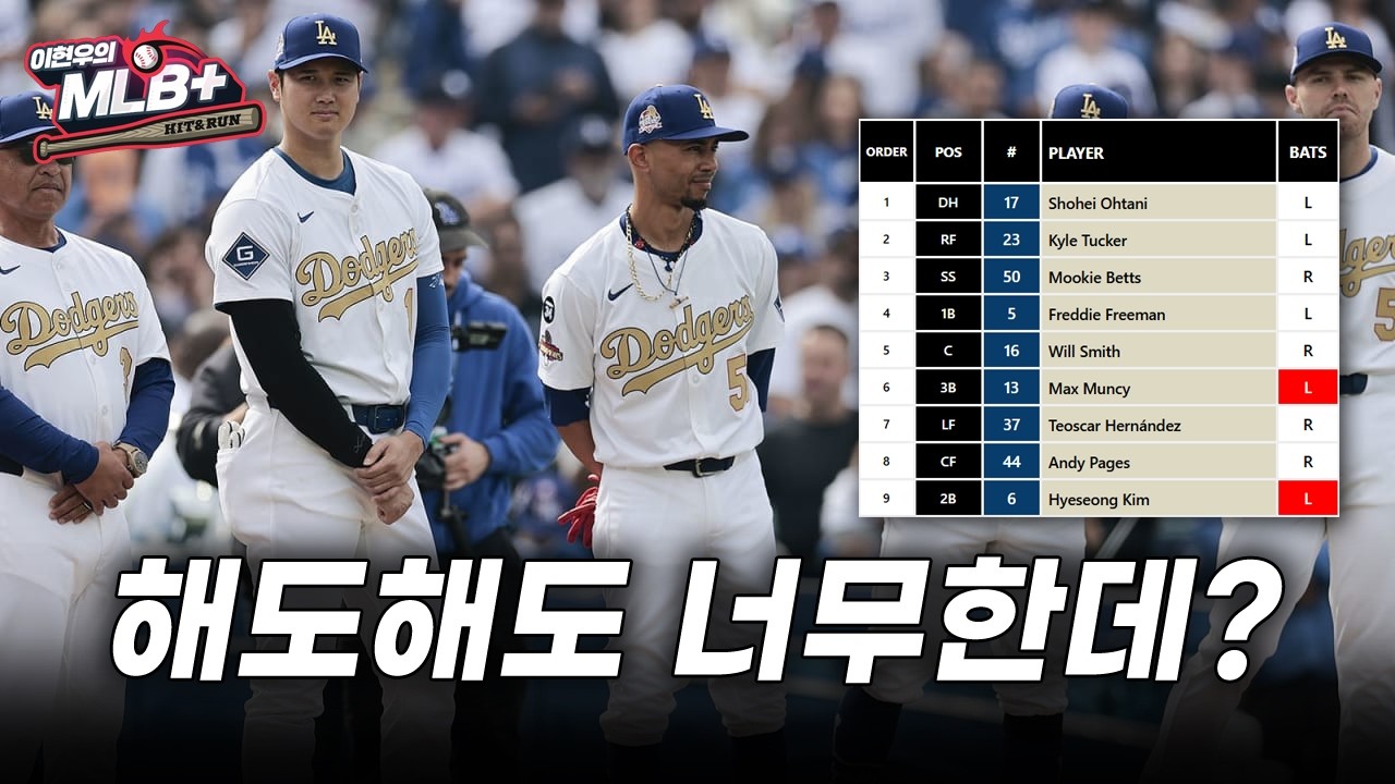 역대급 파괴력, 공포의 다저스 타순을 예상해보자 | 이현우 MLB