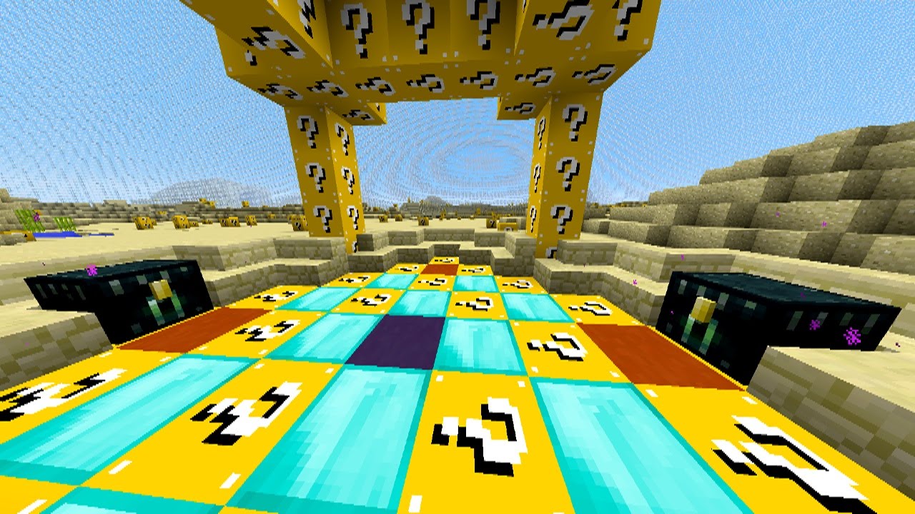 Minecraft *EPIC* LUCKY BLOCK DESERT PVP #1 with The Pack (Minecraft Lucky Block Mod PVP)