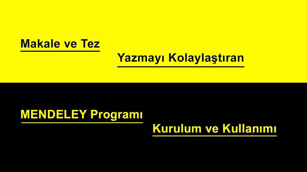4.6 - #Mendeley Programı Kurulumu ve Kullanımı - Makale ve Tez Yazmayı Kolaylaştıran Uygulama