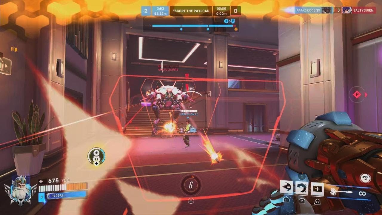 Overwatch 2 - MzKreent and me (Eyeball) against PushBot and Excalîvûr
