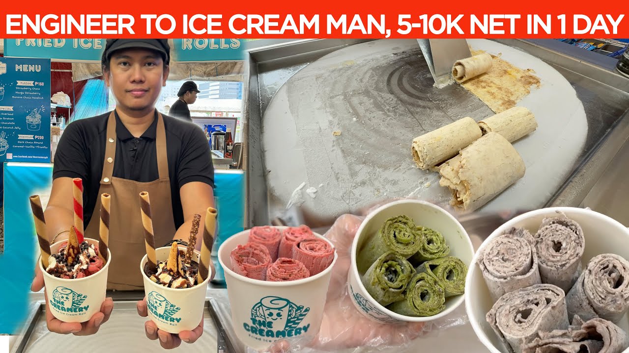ENGINEER TO ICE CREAM MAN! 10K Net 1 DAY | Easy Way to Start Fried Ice Cream Business + Puhunan