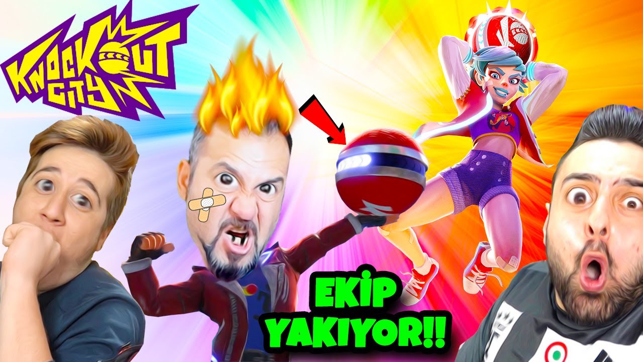 YABANCI YOUTUBERLERE KARŞI YAKAR TOP!  BU TOP ÇOK PİS YAKIYOR! | KNOCKOUT CITY OYNUYORUZ