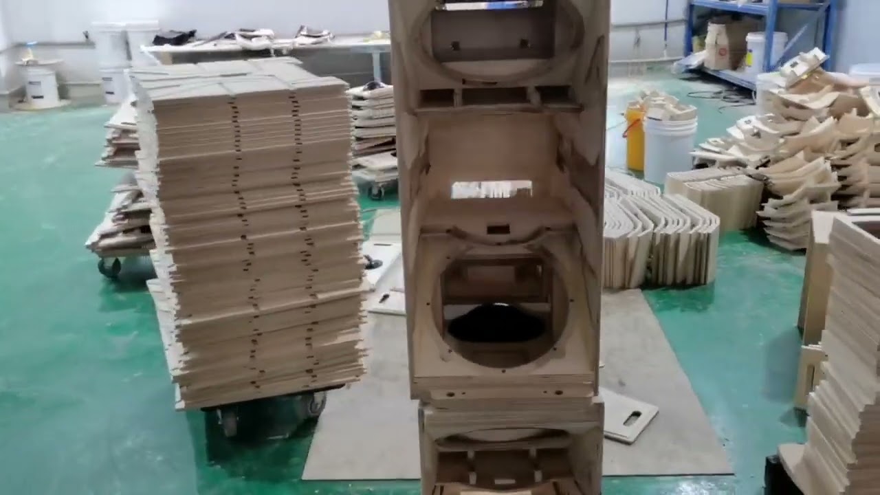 Sanway Audio workshop for assembling dual 10inch line array S-KARA 10