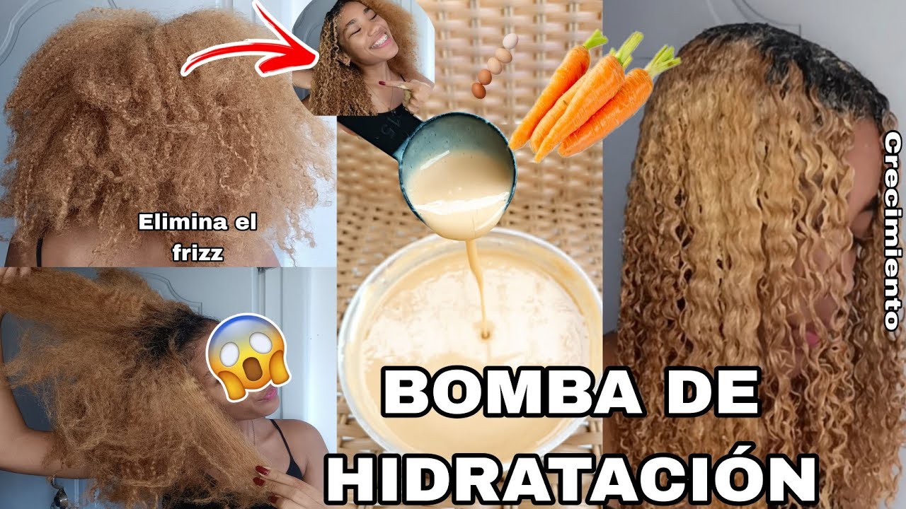 MASCARILLA HIDRATANTE NUTRITIVA DE ZANAHORIA PARA PELO AFRO RESECO Y MALTRATADO💦|ADIÓS FRIZZ