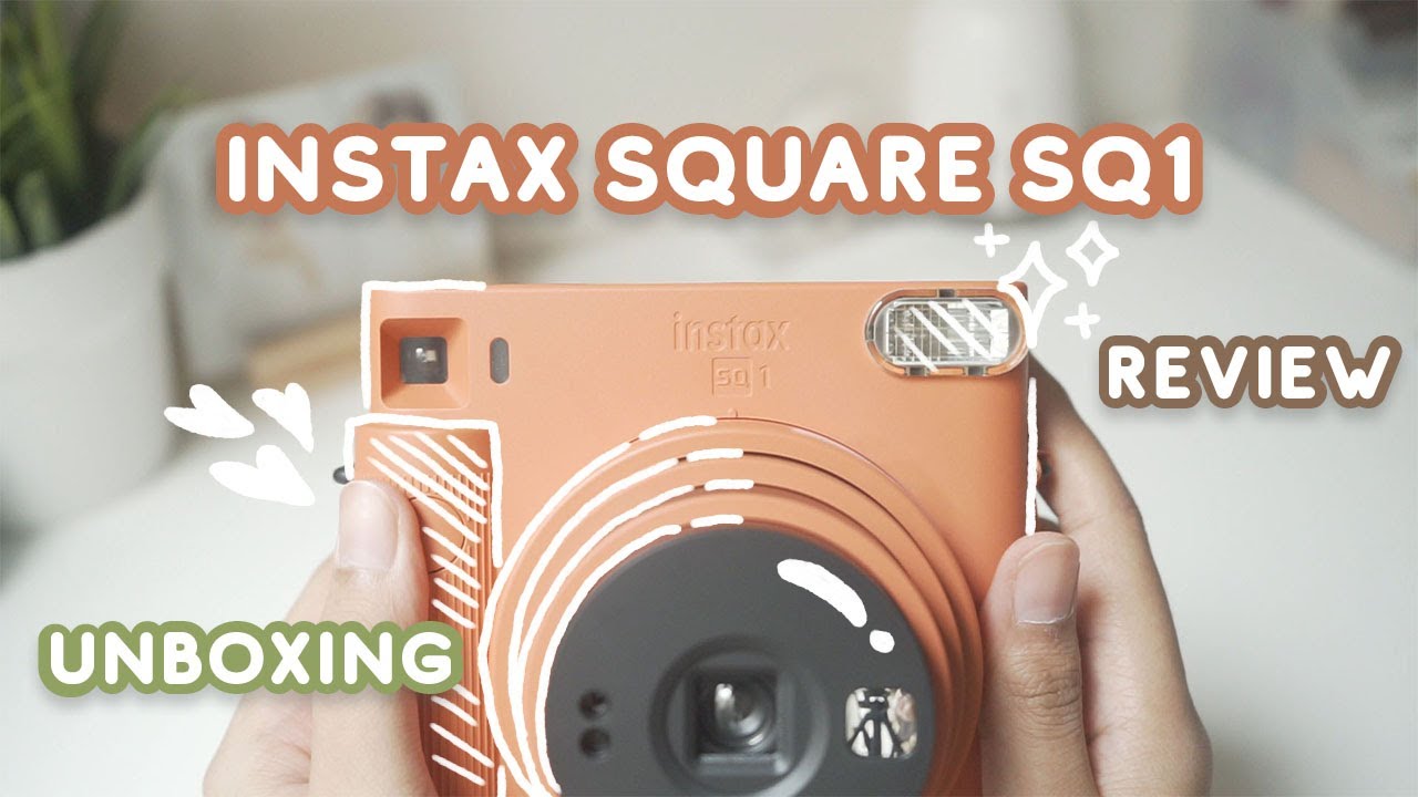 INSTAX SQUARE SQ1 UNBOXING 🧡 first impression + 5 simple happiness while staying at home | Indonesia