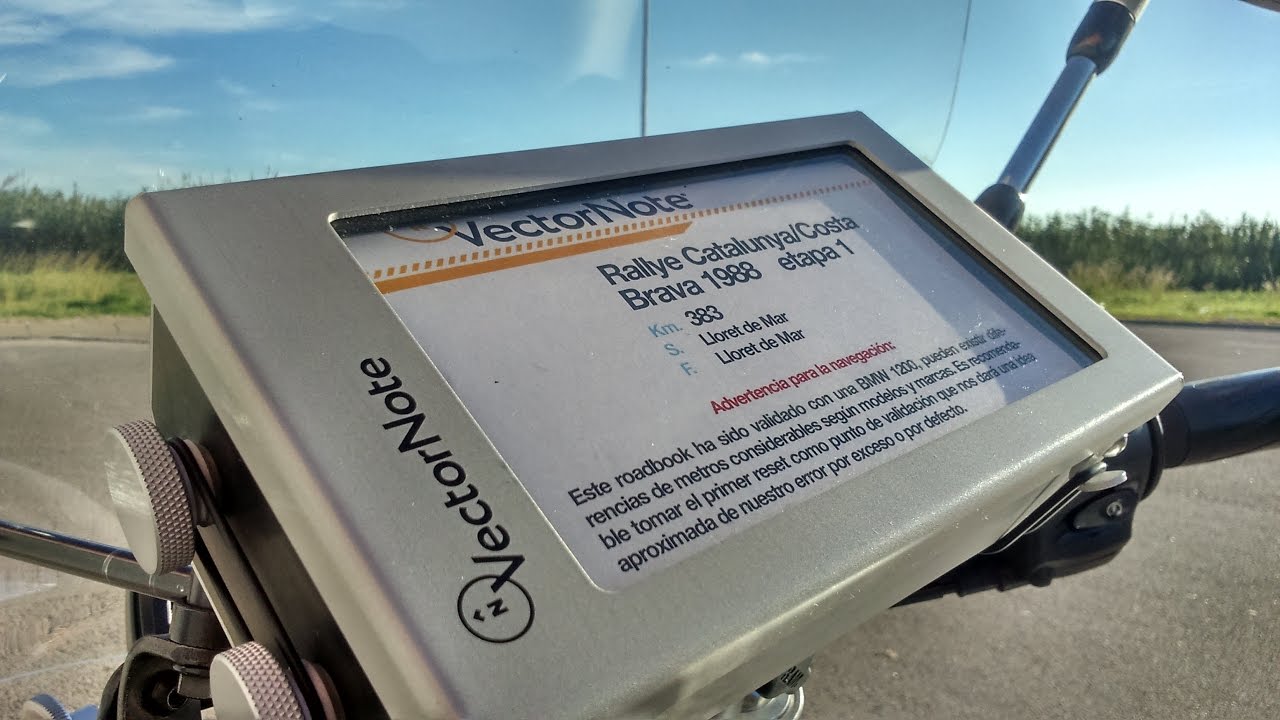 Rallye Catalunya - Costa Brava 1988 con el Roadbook VectorNote&reg; by @SmartMotoRiders