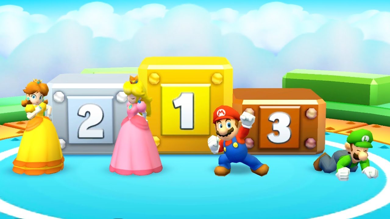 Mario Party Star Rush 3DS - Mini Games - Peach vs Daisy vs Luigi vs Mario (Very Hard)