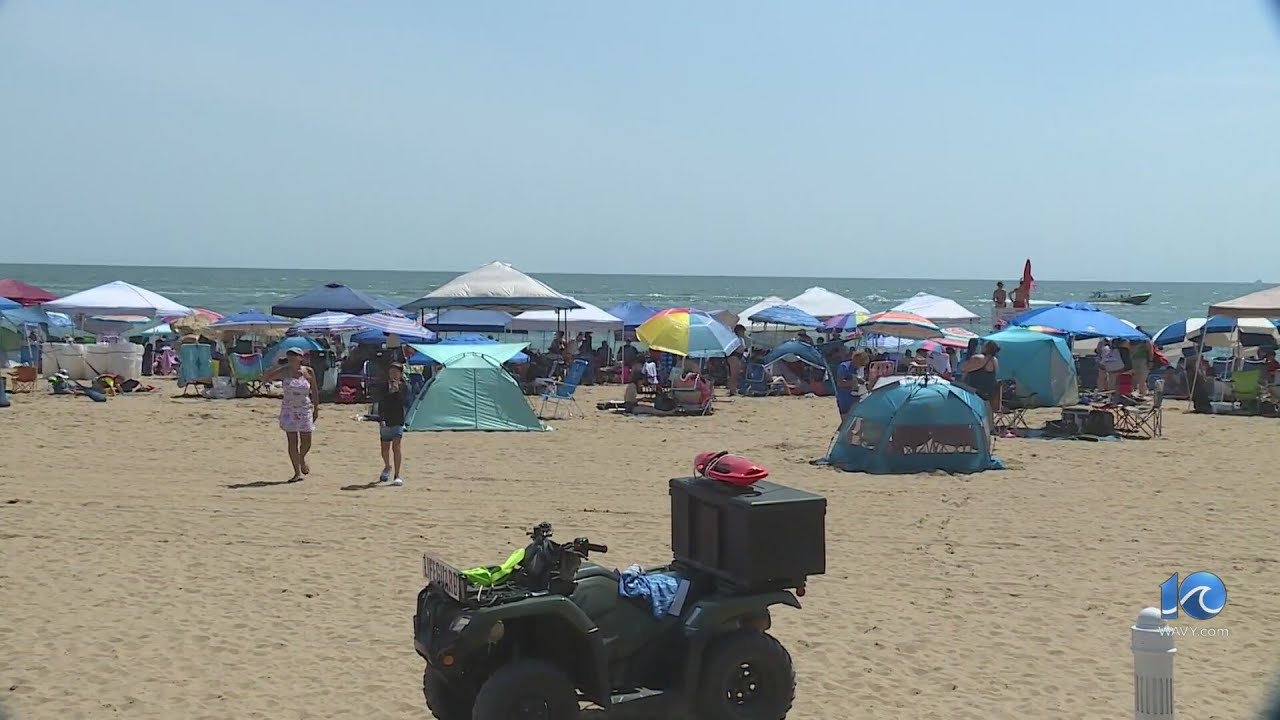 Crowds packing Oceanfront for Fourth of July