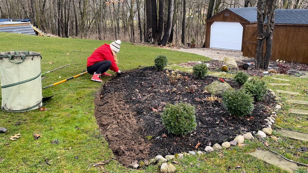 Early Spring Garden Cleanup, Edging, and Cleaning Out Brush to Extend my Garden