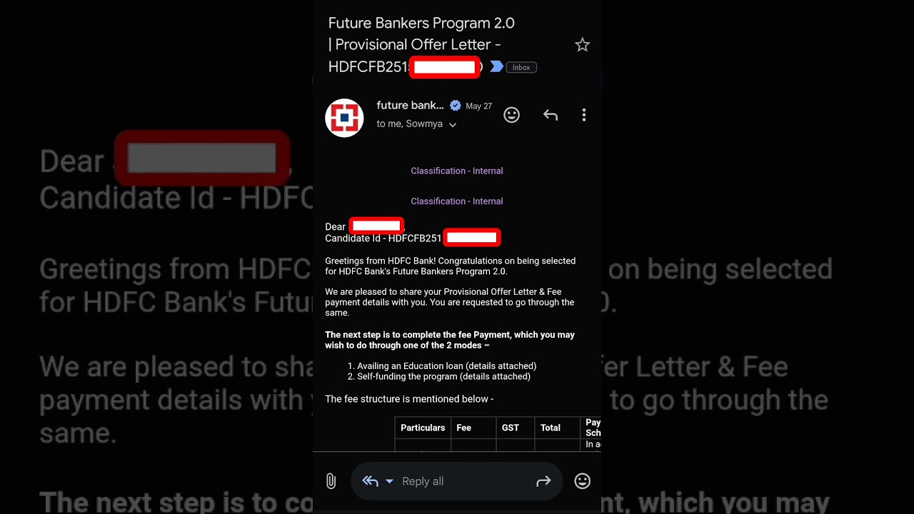 HDFC future bankers offer letter | hdfc manipal | #Hdfc future bankers assessment test interview