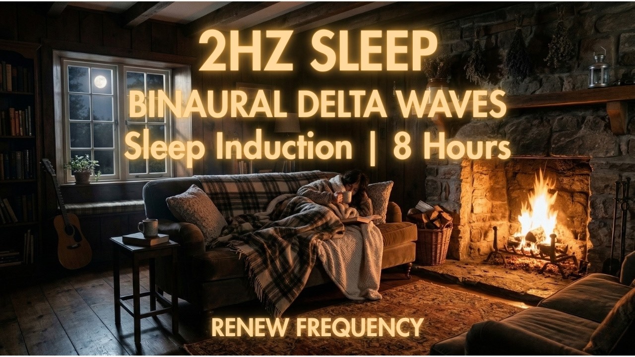 2Hz Binaural Delta Waves | Deep Sleep Induction Music | 8 Hours Restorative Therapy