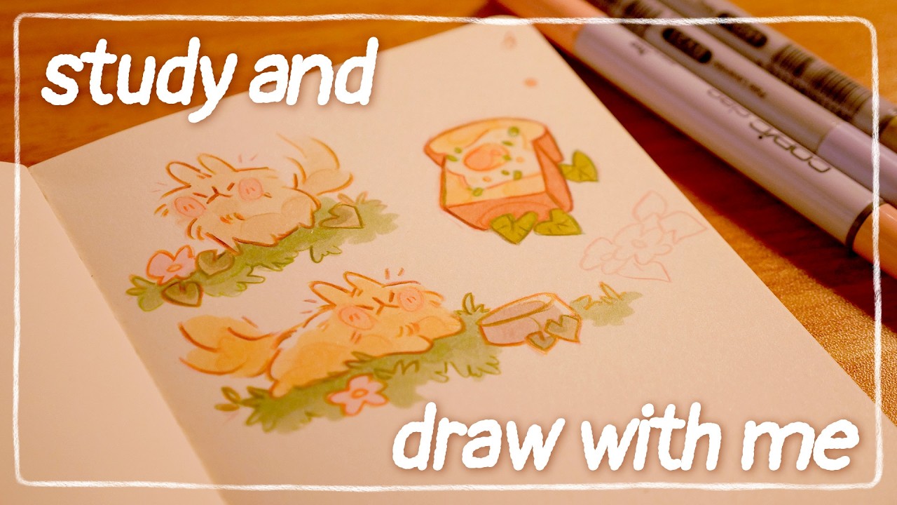 Study with me ✿ While I draw cute things
