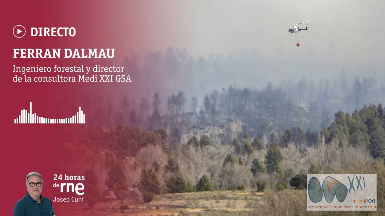 Entrevista en 24h RNE al Director de Medi XXI GSA sobre Incendios Forestales Castelló (Marzo 2023)