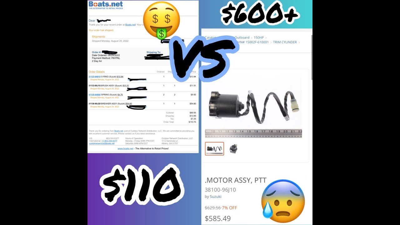 SAVE $$HUNDREDS!!! Suzuki DF trim motor brush replacement / rebuild