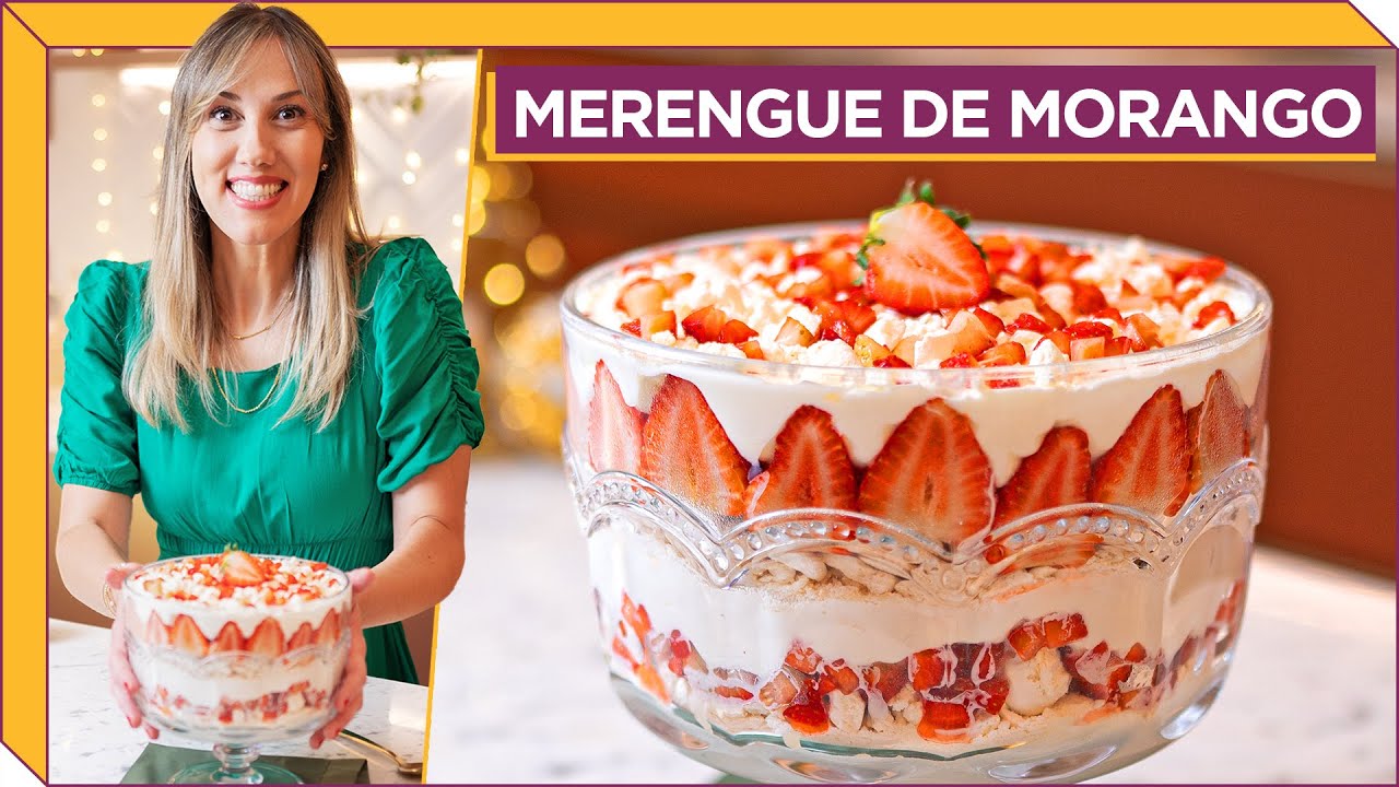 MERENGUE DE MORANGO E CHANTILLY I Receitas e Temperos