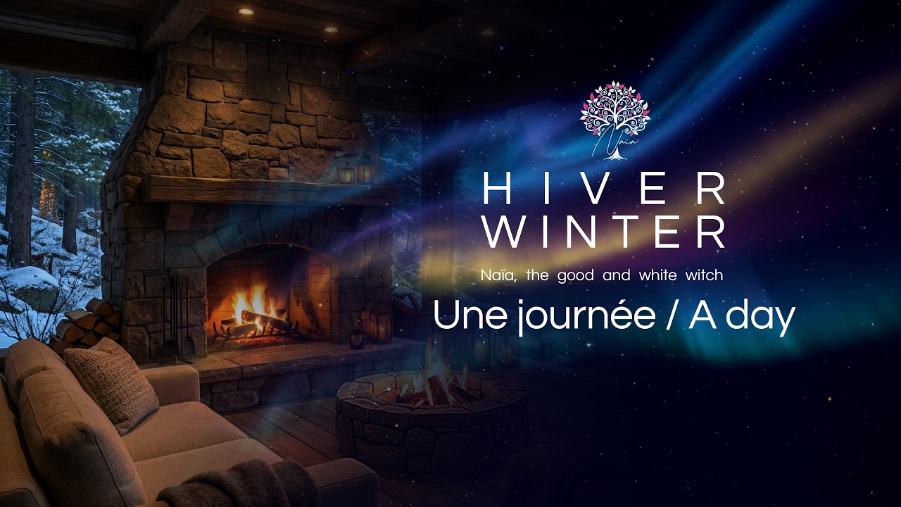 HIVER ❄️ Chalet avec Cheminée & Ruisseau | Ambiance Forêt Enneigée Relaxante (4K)