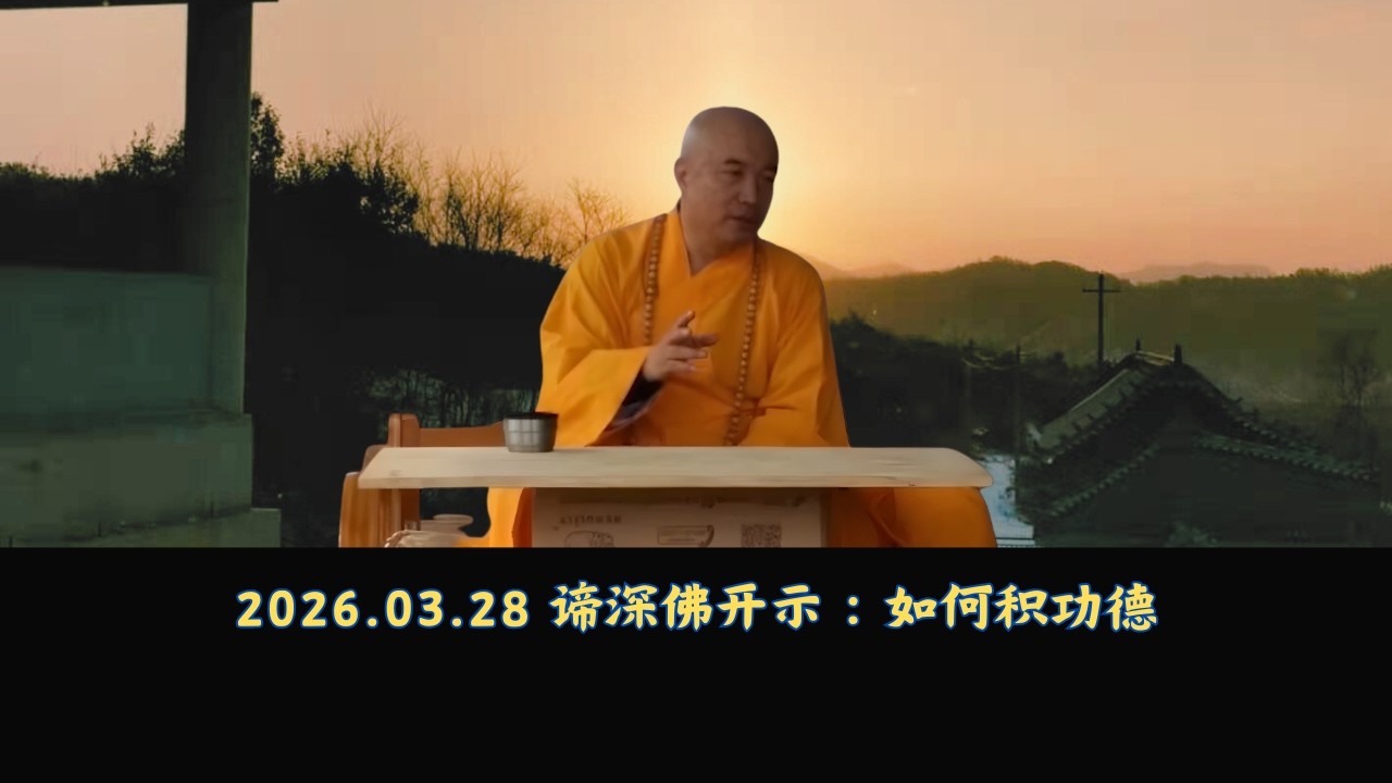 2026.03.28 谛深佛开示：如何积功德