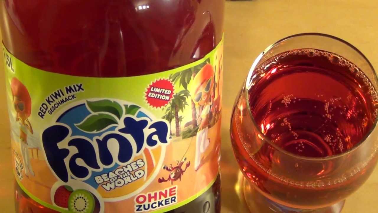 Fanta Beaches of the World red Kiwi Mix Flavor