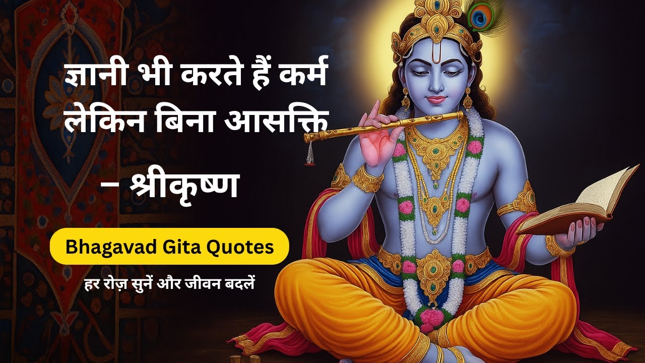 ज्ञानी भी करते हैं कर्म – लेकिन बिना आसक्ति | Bhagavad Gita | Bhagwat Geeta Quotes