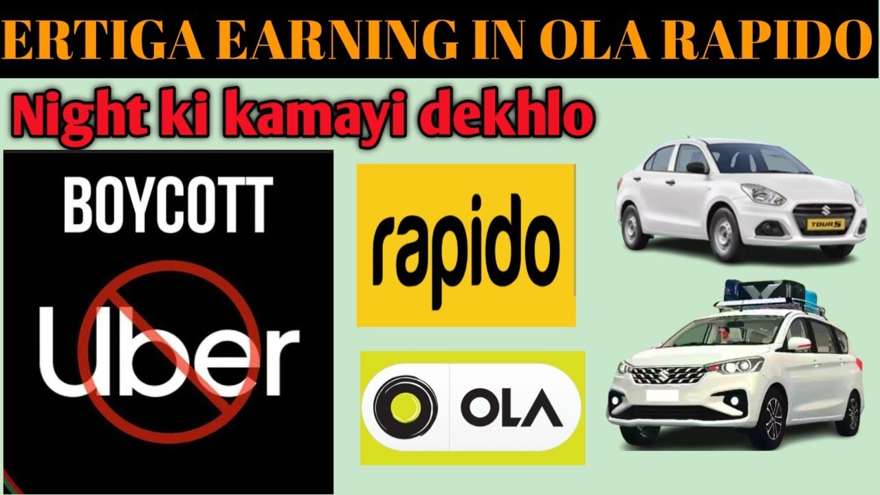 ERTIGA CAB EARNINGS IN NIGHT |OLA RAPIDO BUSINESS IN INDIA| #uberboycott #cabdriver