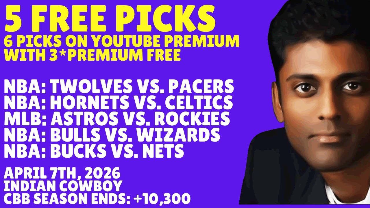 Tuesday NBA Basketball Picks Predictions & Best Bets 04/07/2026 Indian Cowboy Picks Predictions Bets