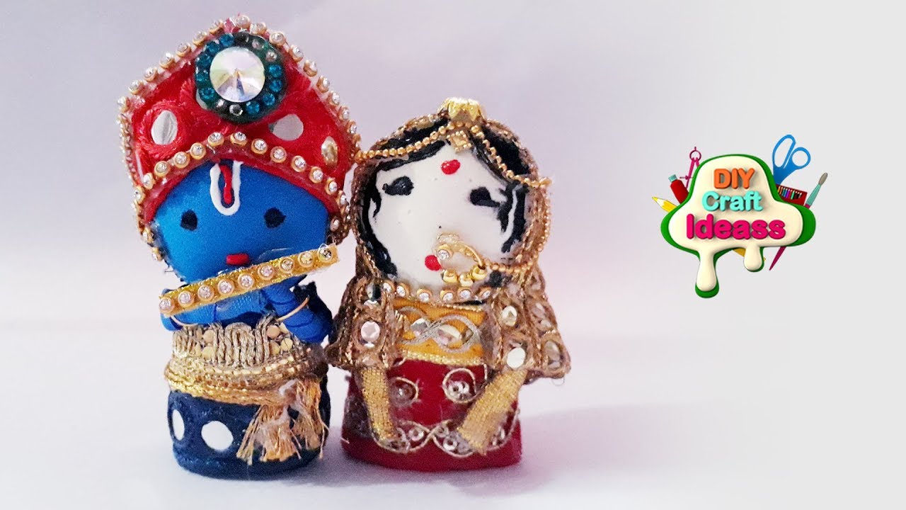 Best out of waste craft | diy crafts ideas lord krishna radha dolls
