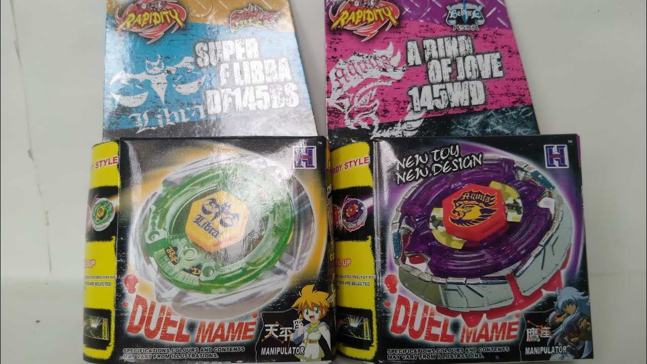 Con quay (Beyblade Metal Fusion): Flame Libra và Earth Aquila (hàng fake)