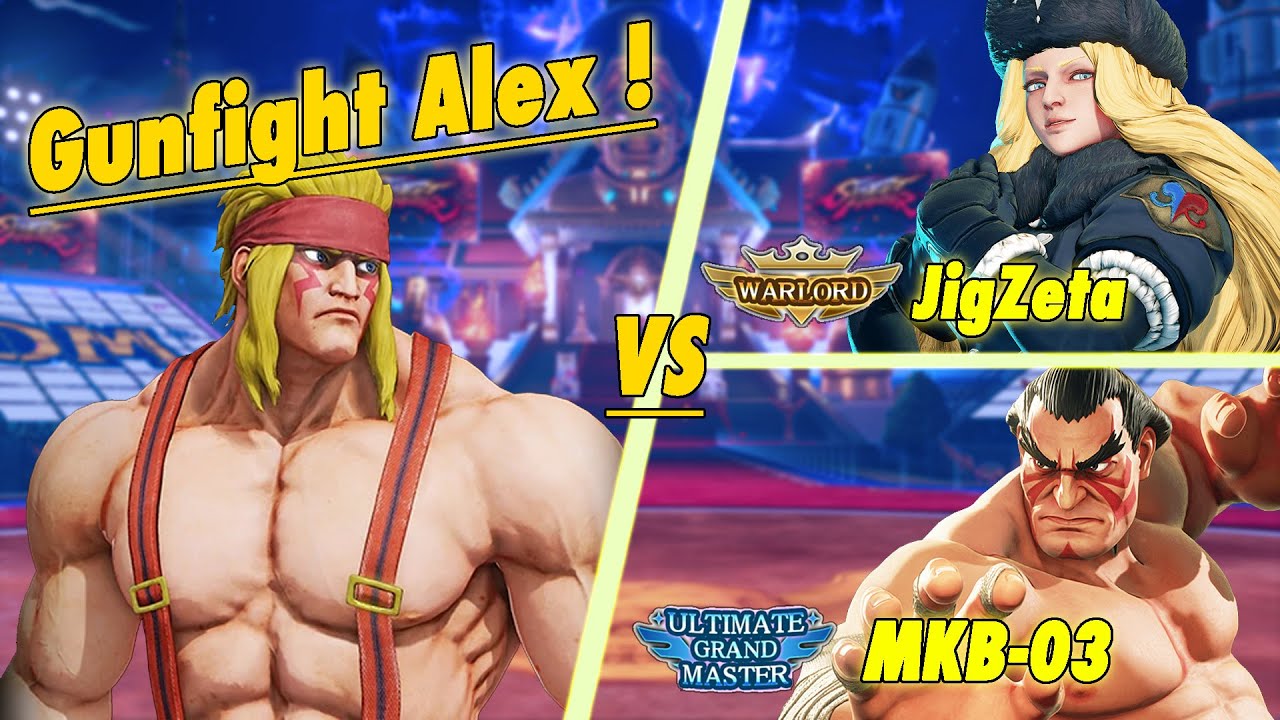 Gunfight (Alex) vs JigZeta (Kolin) and MKB-03 (Honda). SFV CE - FT2 Ranked set.