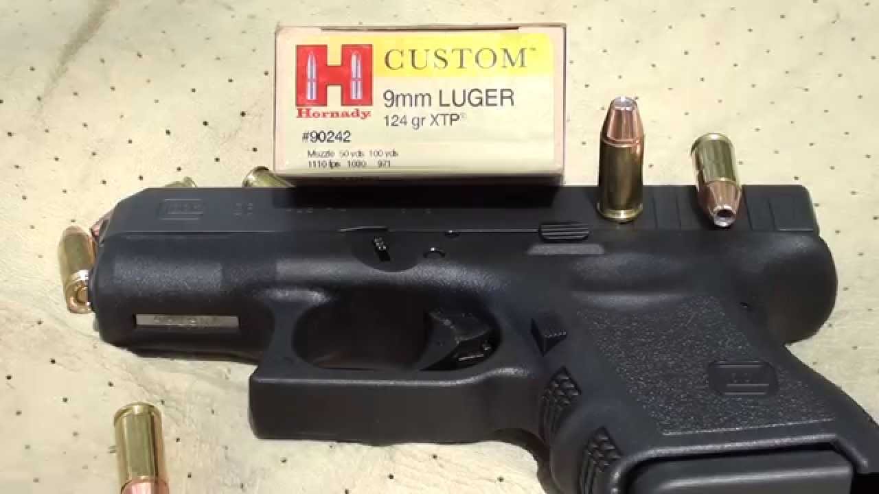 9 мм Hornady XTP 124 гран тест на баллистический гель для короткоствольного патрона