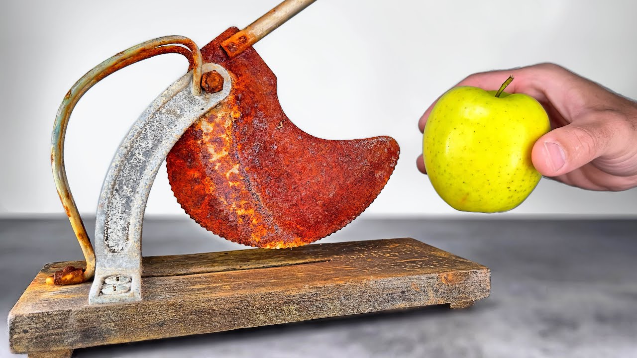 ASMR - Extremely Rusty and Destroyed Guillotine Restoration - No Talking