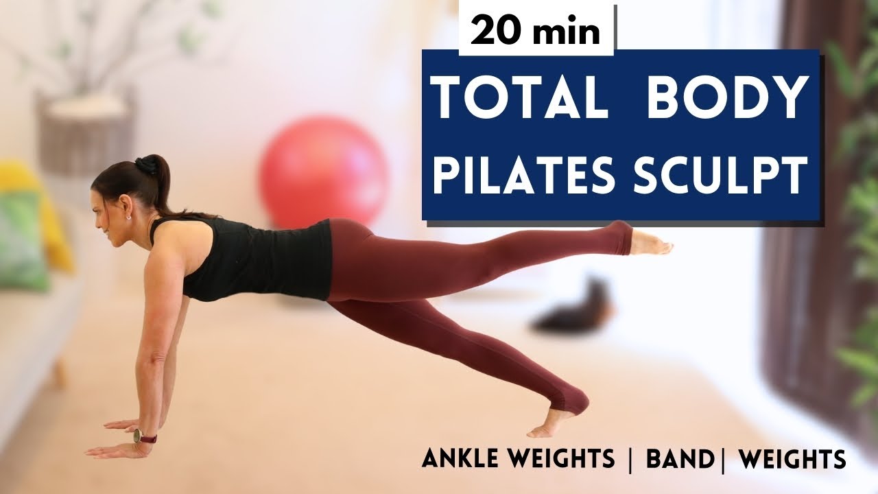 25 Min Get Fried Total Body Pilates Sculpt | Ankle Weights, Band & Light Weights