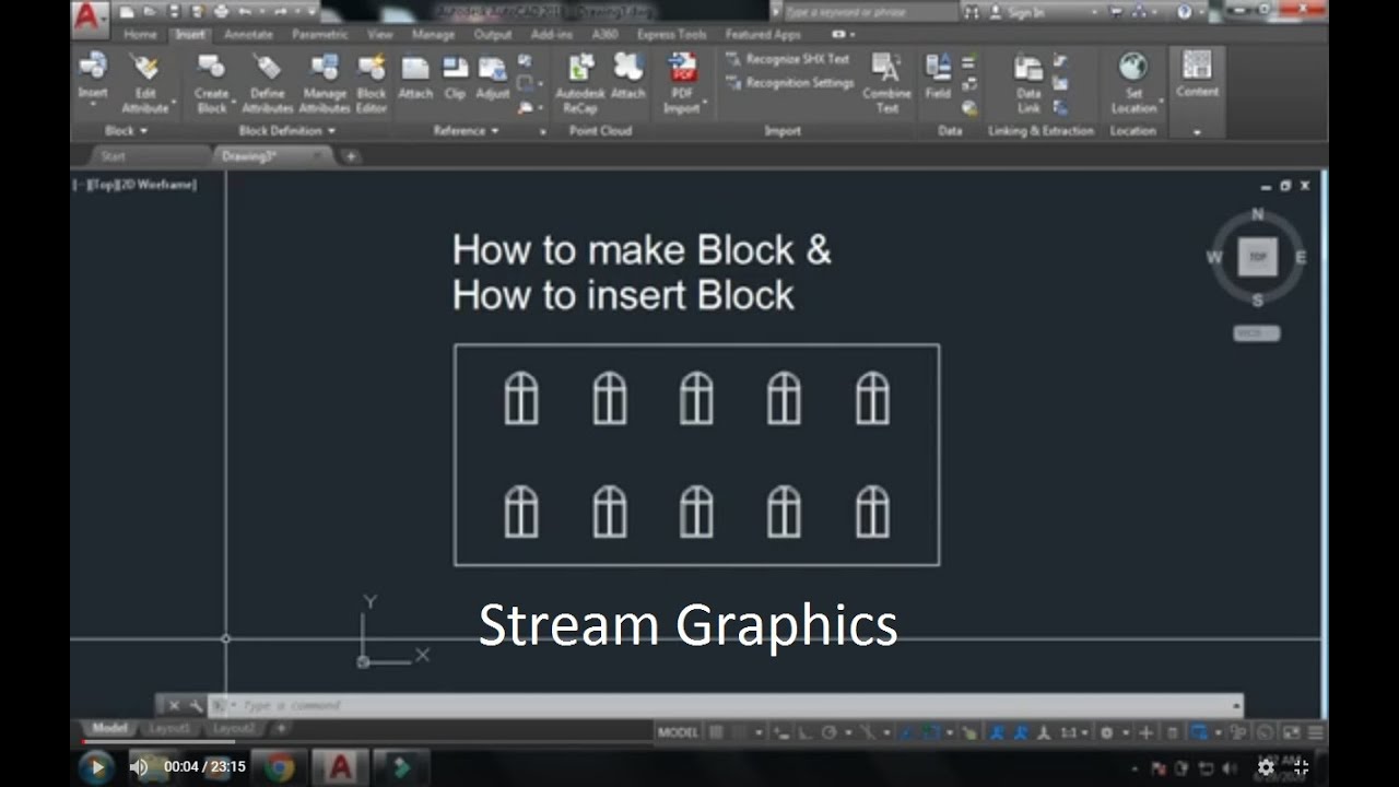 AutoCAD Block & Insert Command In HINDI