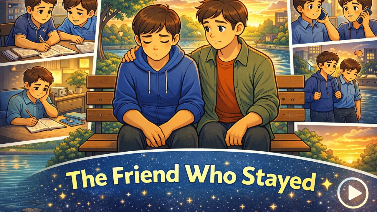 “The Friend Who Stayed” 🎧 Listening Story Practice Level A1-A2 / English For Beginners