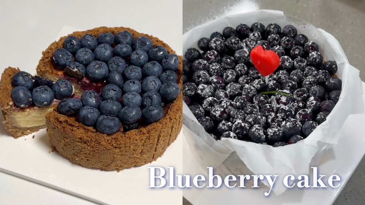 블루베리 쿠키치즈케이크 & 블루베리 바치케 만들기 🫐🍰 ㅣ #자취브이로그 #바스크치즈케이크 #블루베리케이크 #블루베리쿠키치즈케이크 #베이킹 #베이킹초보 