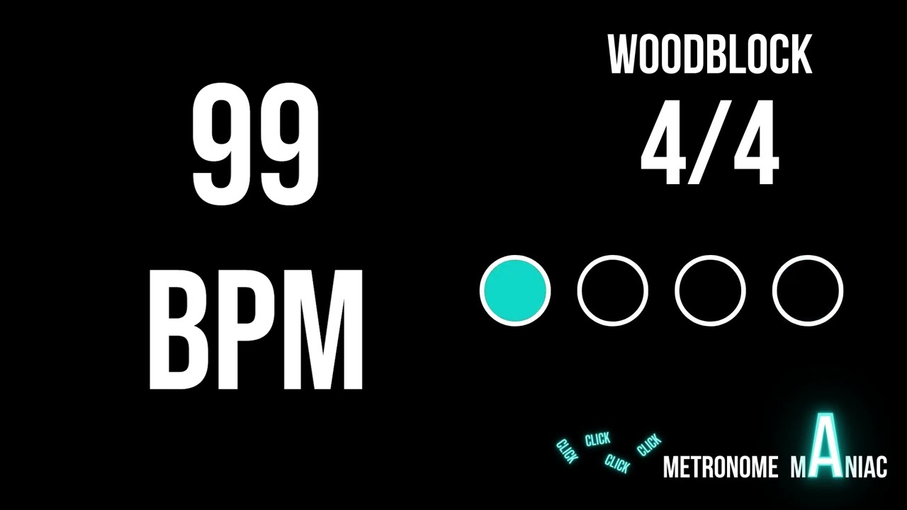 Metronome 99 BPM 4/4 - Woodblock