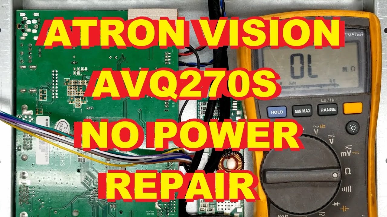 ATRON VISION VIDEO MONITOR AVQ270S NO POWER BACKLIGHT DRIVER REPAIR
