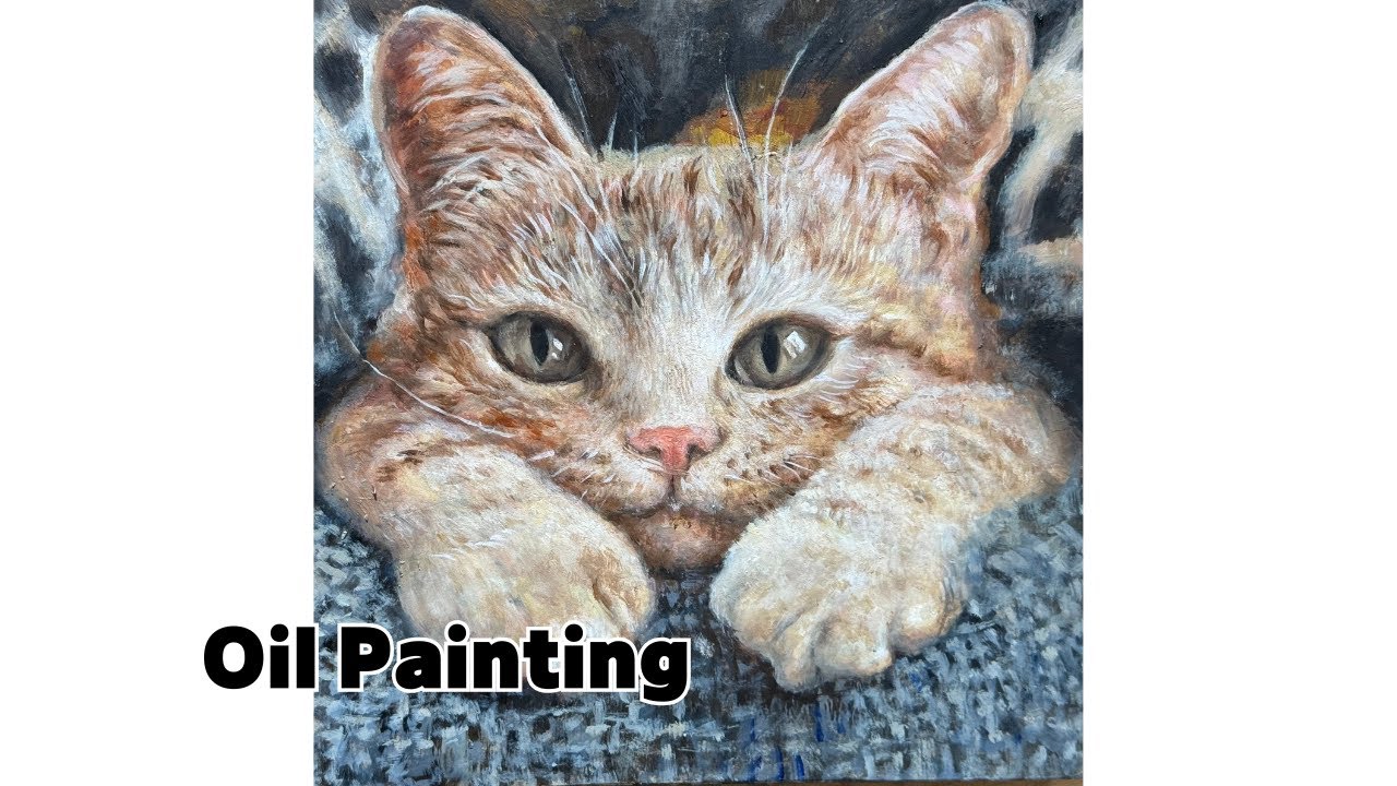 [Oil Painting] 우리집에 baby cat이 입양되었어요.#painting #art #cute #kitten