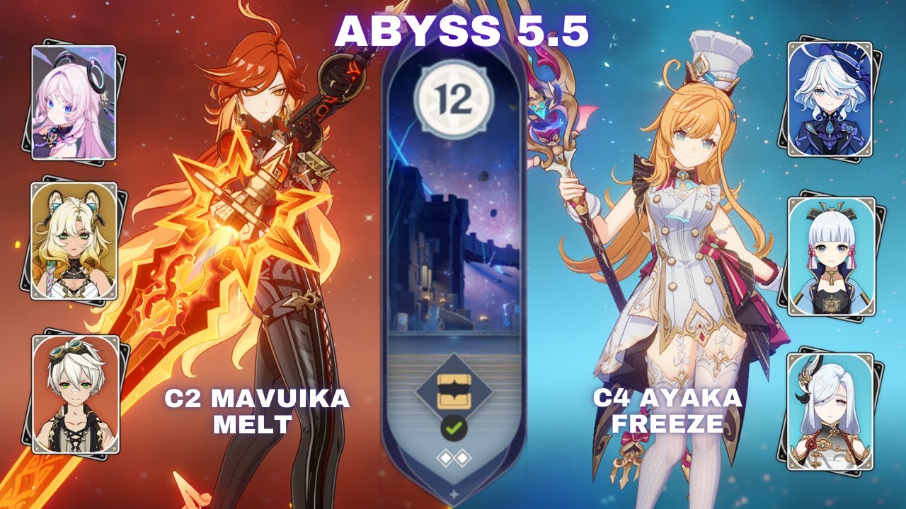 Abyss 5.5 C2 Mavuika melt & C4 Ayaka C0 Escoffier No Reset Casual Speedrun